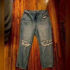 American Eagle Distressed Mom Jeans